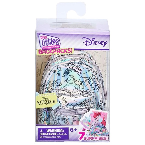 ⌛️SOLD OUT⌛️ Real Littles Mini Disney Backpack Little Mermaid Silver Iridescent - Picture 2 of 7